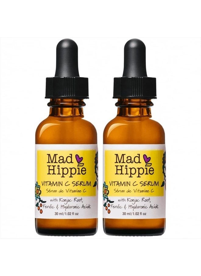 Mad Hippie Vitamin C Serum for Face with Hyaluronic Acid, Vitamin E & Ferulic Acid - Vitamin C Face Serum for Women/Men, Skin-Brightening Serum, 1.02 Fl Oz (Pack of 2)  - Image 1
