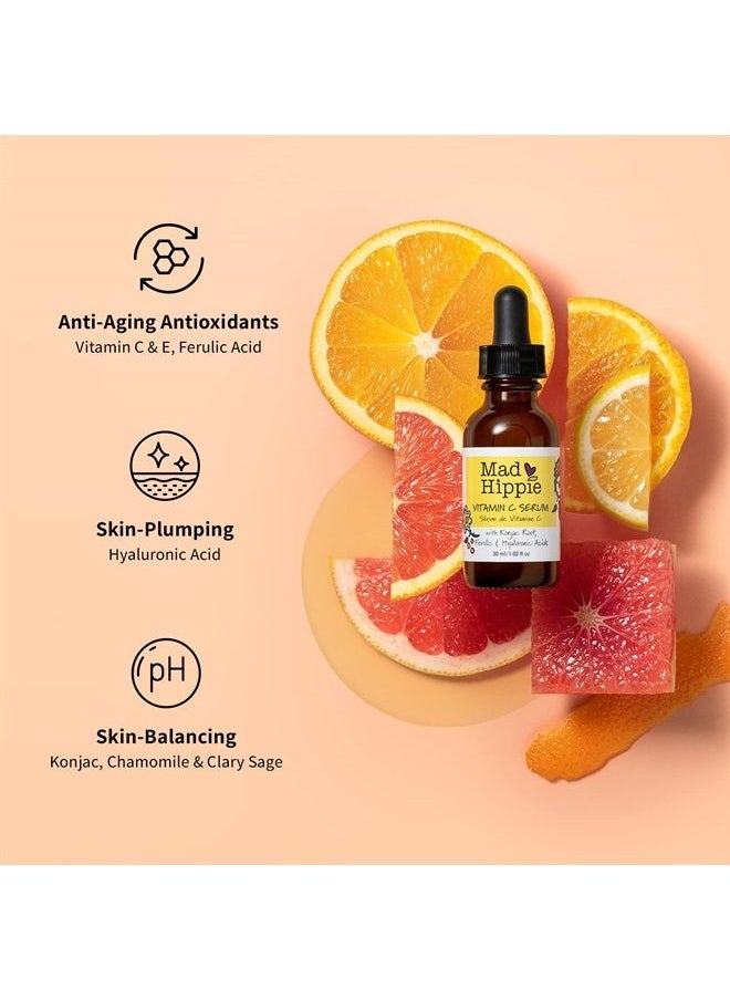 Mad Hippie Vitamin C Serum for Face with Hyaluronic Acid, Vitamin E & Ferulic Acid - Vitamin C Face Serum for Women/Men, Skin-Brightening Serum, 1.02 Fl Oz (Pack of 2)  - Image 3