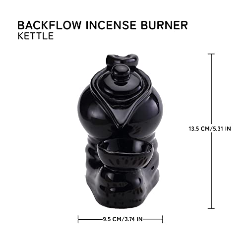 Bodhi House Ceramic Premium Tabletop Kettle Figurine Smoke Fountain, Backflow Incense Holder with 20 Cones, Dhoop Waterfall Stand Yoga Aromatherapy Ornament, Idol for Home Decoration and Gifting - Image 4