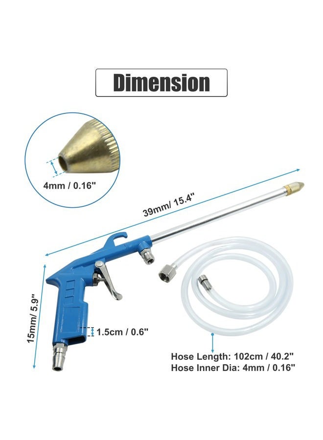 uxcell Blue High-Pressure Car Air Power Engine Cleaning Gun Wash Sprayer Tool with Hose - Image 3