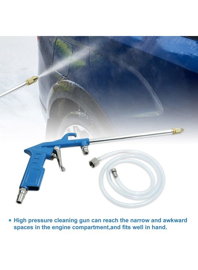 uxcell Blue High-Pressure Car Air Power Engine Cleaning Gun Wash Sprayer Tool with Hose - Image 2