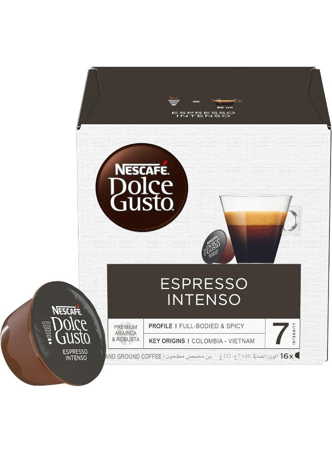 Nescafe Espresso Intenso 16 Coffee Capsules 112grams Single - Image 1