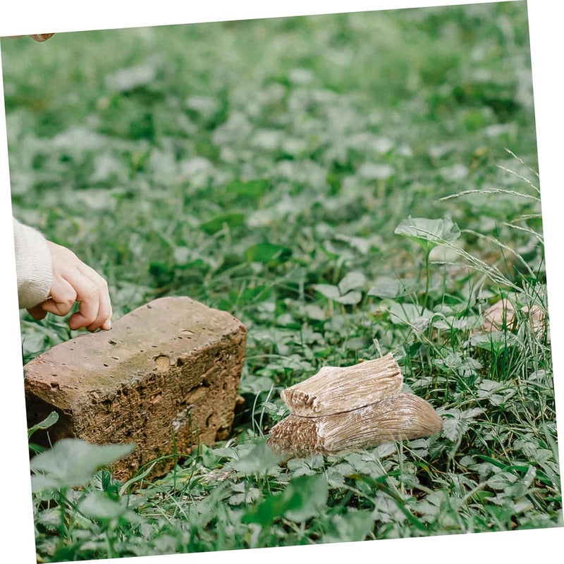 Wood Design Garden Key Hider Box Outdoor Key Storage for Blends Landscape and Items Modern Decorative Accessory - Image 2