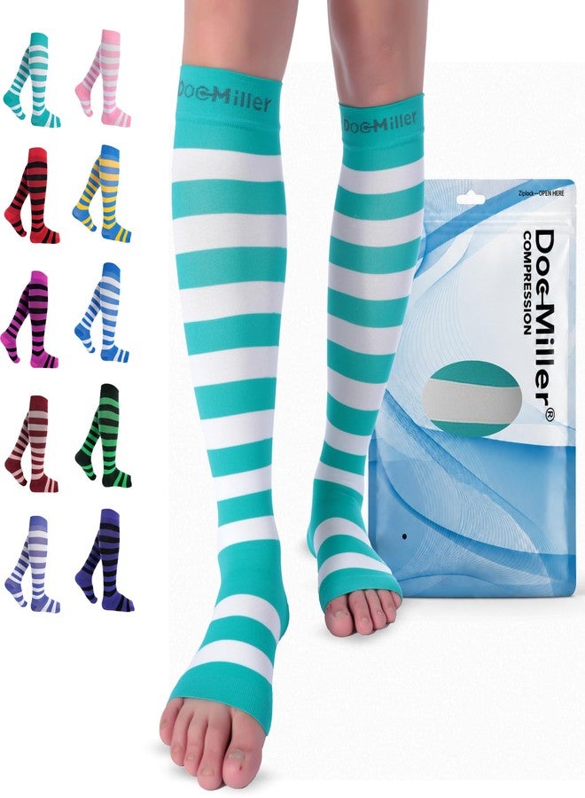 Doc Miller Open Toe Compression Socks 15-20 mmHg for Women & Men, 1 Pair - Image 1