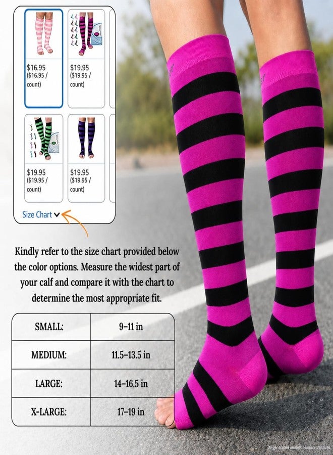 Doc Miller Open Toe Compression Socks 15-20 mmHg for Women & Men, 1 Pair - Image 3