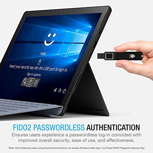 Thetis FIDO2 Security Key Fingerprint USB A, Two Factor Authenticator, Multi-Layered Protection HOTP / U2F Compatible Windows, MacOS, Gmail, Linux for Office Business - Black - Image 4