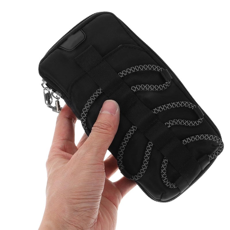Running Phone Armband with Car Key Holder Black for iPhone Sports Gym Use - Image 5