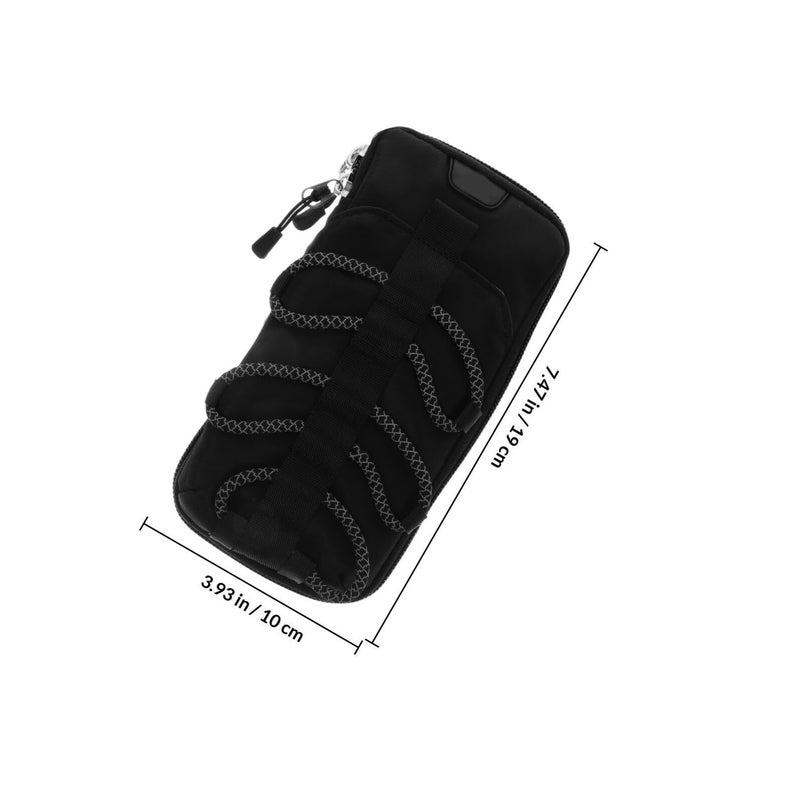 Running Phone Armband with Car Key Holder Black for iPhone Sports Gym Use - Image 3