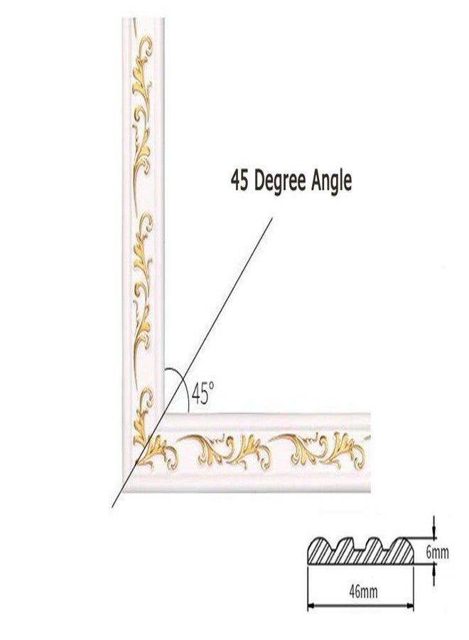 Primst 118 inch Flexible Molding Trim Self Adhesive, 3D Waterproof Crown Molding Ceiling Molding, Wall Lines Wallpaper Border for Home Decor (Black+Gold) - Image 2