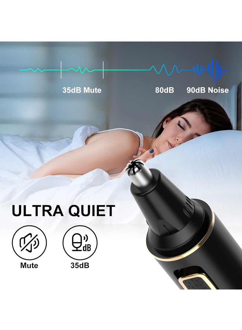 Nose Hair Trimmer for Men Rechargeable 3-in-1 Versatile Nose Trimmer Professional Painless Hair Trimmer for Ear Beard Facial Trimmer for Men, Wet or Dry Use,Dual Edge Blades - Image 2