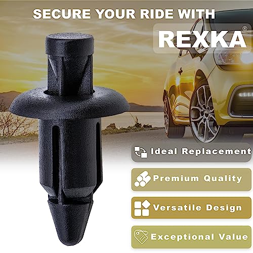 Rexka 25pcs M6 Fender Clip Retainer Bumper Nylon Push Rivet Pins Compatible with Honda Kawasaki Suzuki GSX-R Yamaha YZF R1 R6 - Image 3