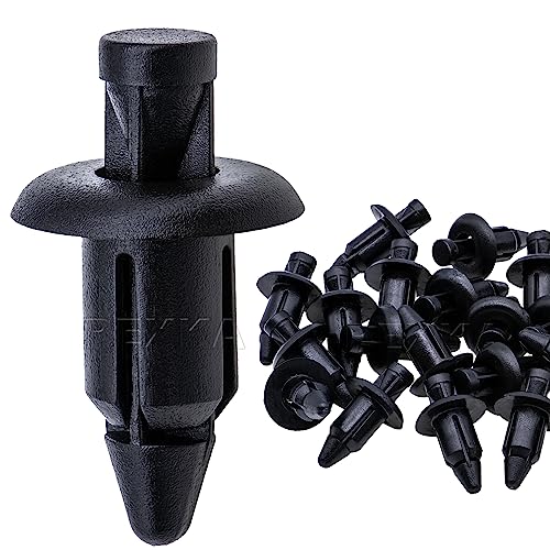 Rexka 25pcs M6 Fender Clip Retainer Bumper Nylon Push Rivet Pins Compatible with Honda Kawasaki Suzuki GSX-R Yamaha YZF R1 R6 - Image 1