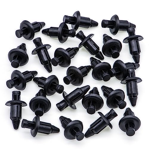 Rexka 25pcs M6 Fender Clip Retainer Bumper Nylon Push Rivet Pins Compatible with Honda Kawasaki Suzuki GSX-R Yamaha YZF R1 R6 - Image 2