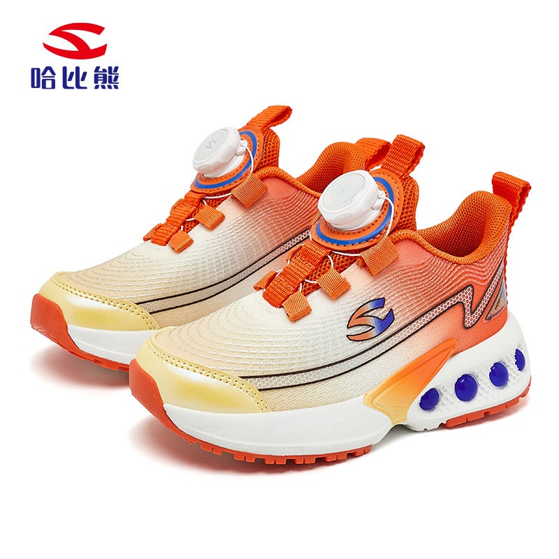 Habixiong Double Net Boys Sneaker Breathable Tide Shoes Lightweight Button Shoes Shock-Cushioning Casual Shoes - Image 1