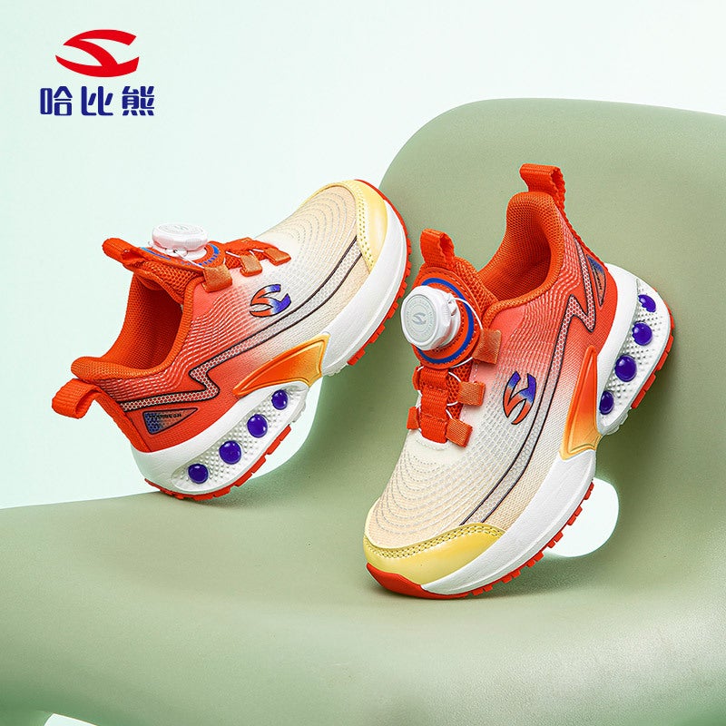 Habixiong Double Net Boys Sneaker Breathable Tide Shoes Lightweight Button Shoes Shock-Cushioning Casual Shoes - Image 5