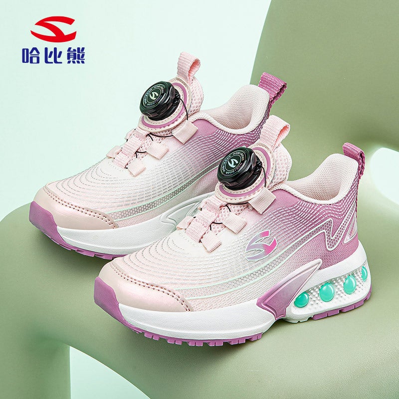 Habixiong Double Net Boys Sneaker Breathable Tide Shoes Lightweight Button Shoes Shock-Cushioning Casual Shoes - Image 4