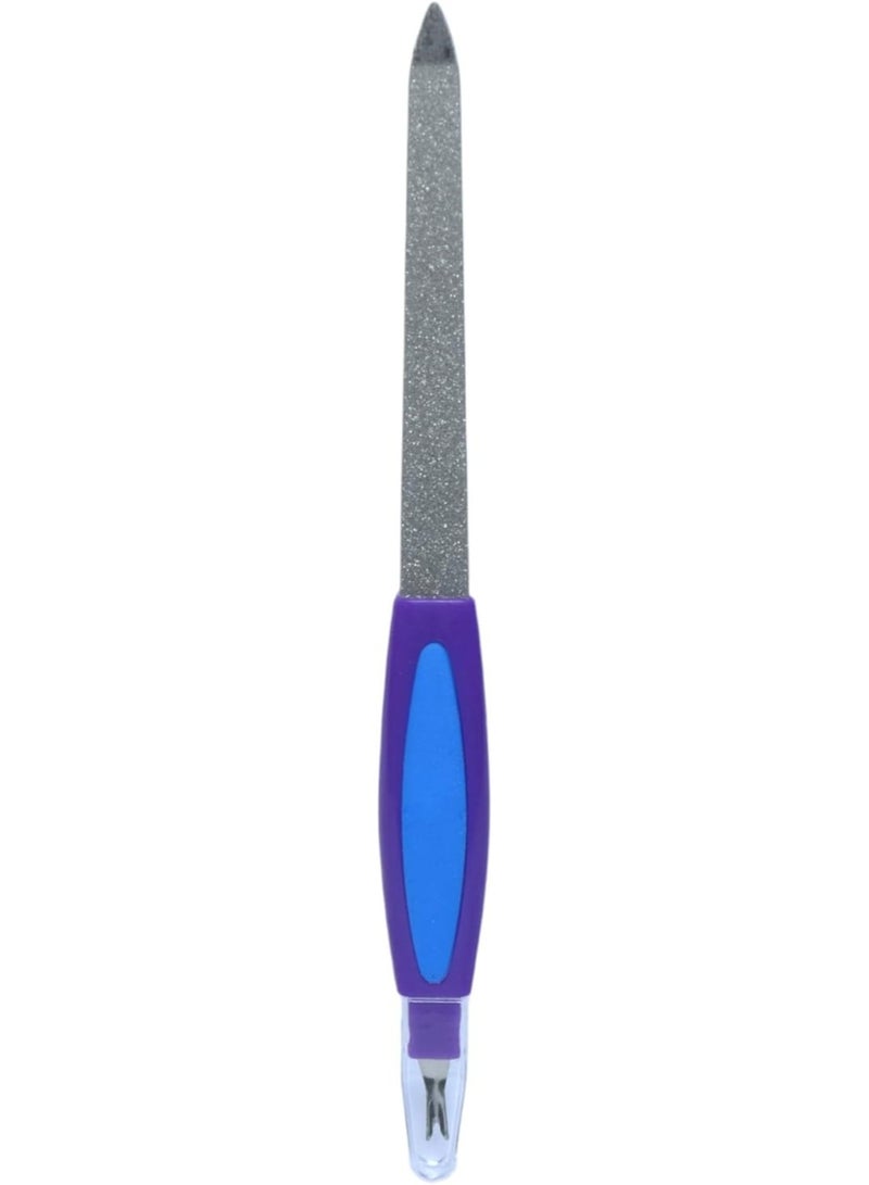 مبرد أظافر احترافي مزدوج الوجه مع قاطع جلد ميت ودافع كيوتكل – أداة عناية بالأظافر لليد والقدم للاستخدام المنزلي والصالونات - Image 1