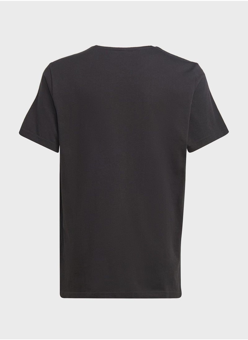 Adidas - Essentials 3-Stripes Cotton Loose Fit Boyfriend T-Shirt - Image 1
