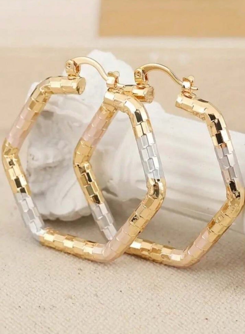 إيكوال حلق اذن نسائي دائري أنيق وعالي الجودة مصنوع من الاستانلس ستيل - Image 1