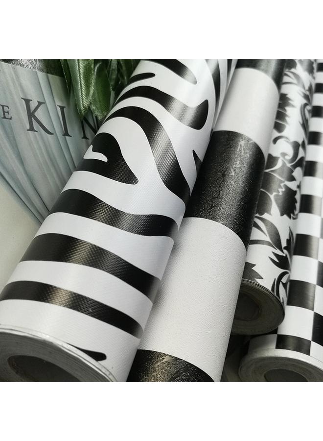 Bluejw Nordic Striped Wallpaper Self-adhesive Living Room Dormitory Checkerboard Ins Background Wallpaper Adhesive Wardrobe Ins Paper - Image 3