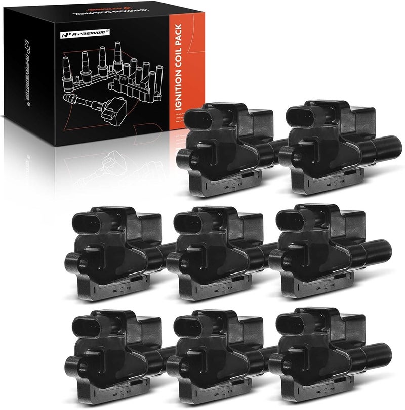 A-Premium Ignition Coil Pack - 8 Piece Set for Chevrolet and GMC - Image 1