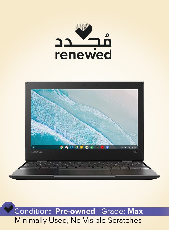 Renewed - Chromebook 100e Laptop With 11.6-Inch Display,MediaTek MTK 8173C Processor/4GB RAM/32GB eMMC/8th Gen/Chrome OS/Integrated Graphics Black