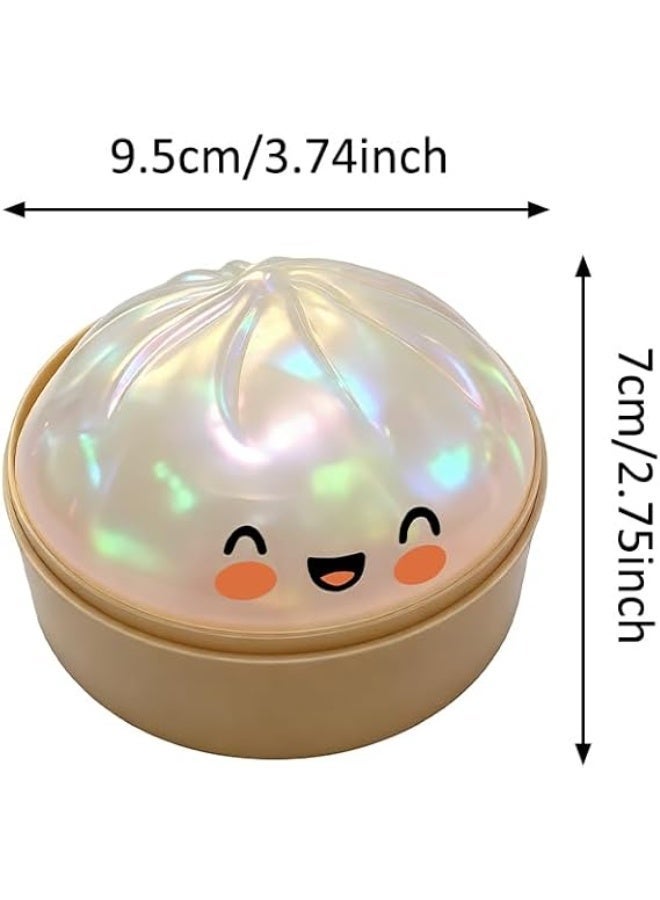 Dumpling Squishy Toy with Steamer Box, Soft Slow Rising PU Foam Stress Relief Squeeze Toy for Kids & Adults, Sensory Fidget Toy, Anxiety Relief, Collectible Food Squishy, 1 Piece - Image 2
