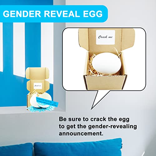MUFUN Baby Gender Reveal Egg, Boy Gender Reveal, Unique Gender Reveal Ideas, Surprise Egg with Blue Sequins, for Parents, Grandparents, Friends - Image 4