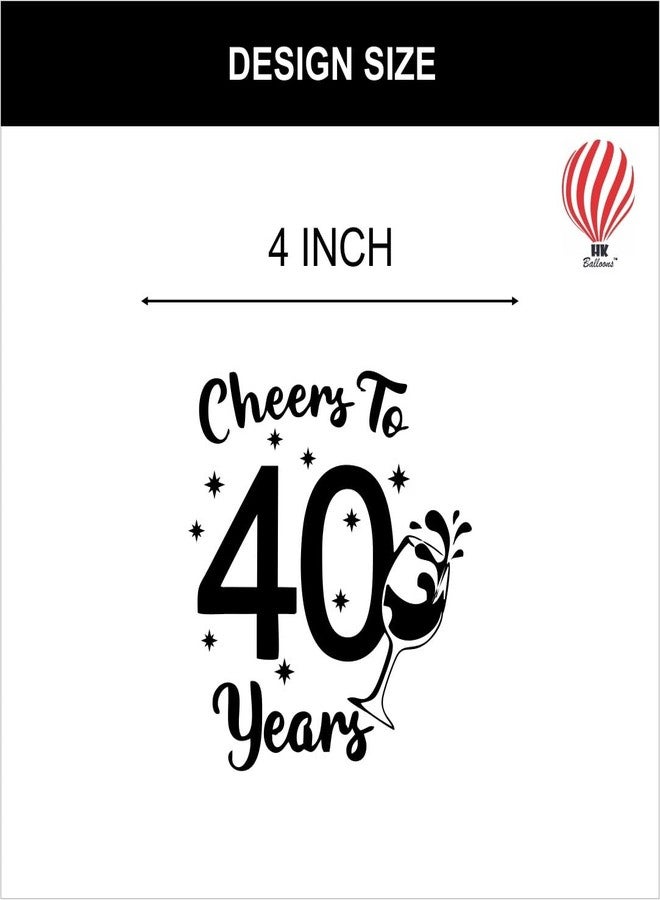 HK balloons Pack of 40th Milestone Age birthday themed printed balloons - Image 4