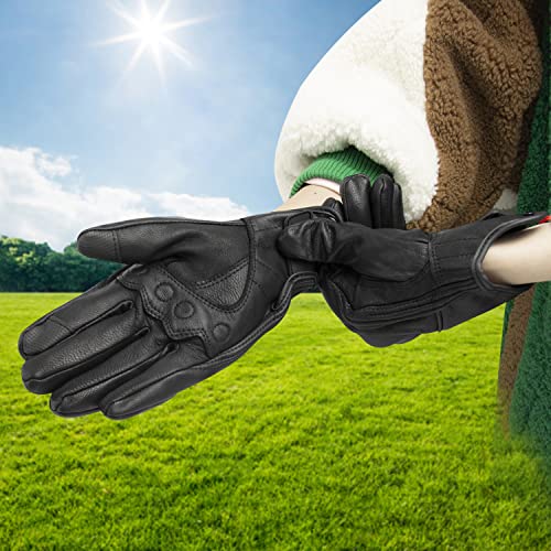 FXC Touch Screen Full Finger Motorcycle Leather Gloves Men's Premium Protective motorbike - Image 4