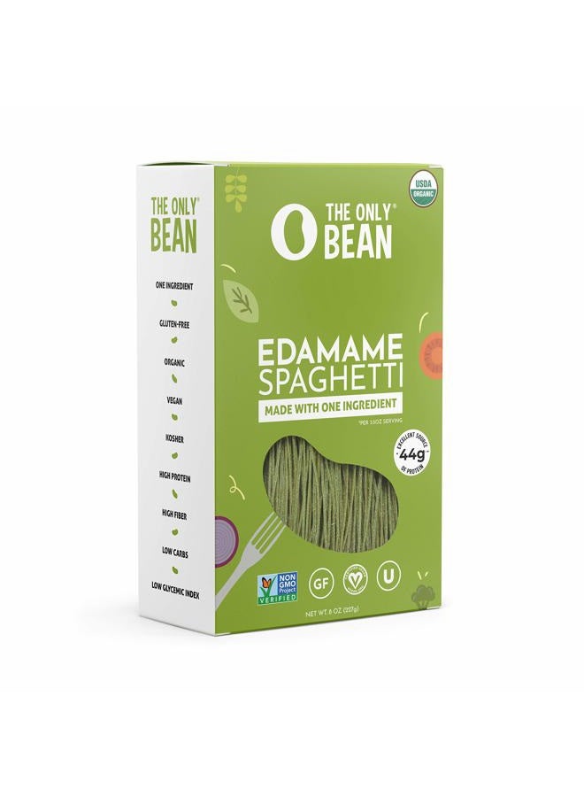 THE ONLY BEAN Organic Edamame Spaghetti Pasta - High Protein, Keto Friendly, Gluten-Free, Vegan, Non-GMO, Kosher, Low Carb, Plant-Based Bean Noodles - 8 oz (1 Pack) - Image 1