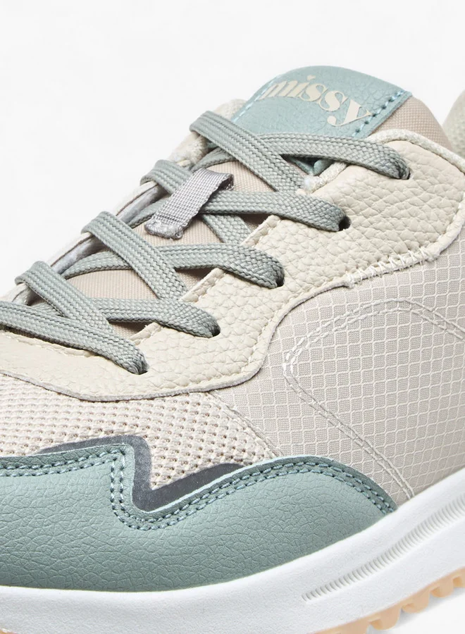 MISSY Flyknit Textured Sneakers with Lace-Up Closure