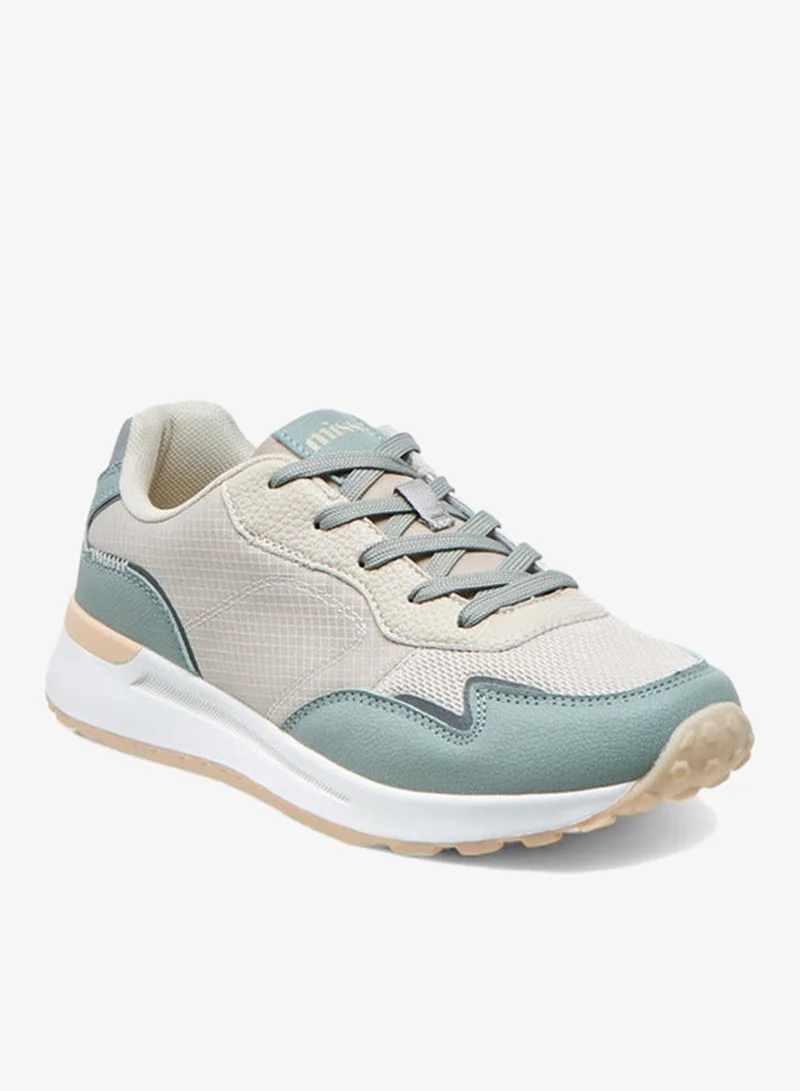 MISSY Flyknit Textured Sneakers with Lace-Up Closure