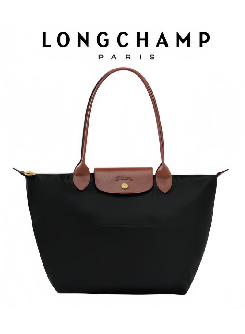 Longchamp Women's Medium Handbags, Tote Bags, Shoulder Bags, Forest Black Classic Style - Image 1