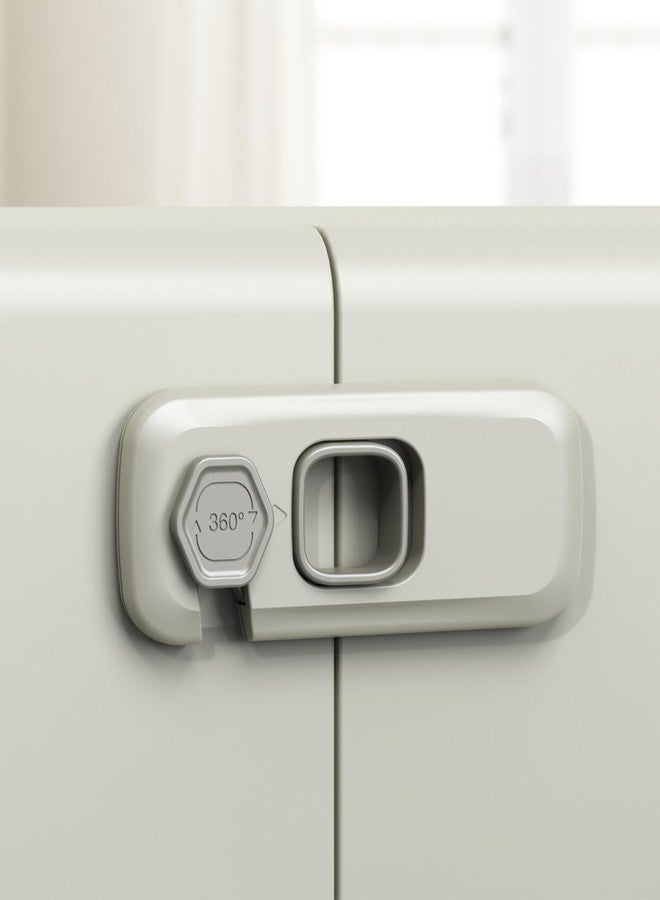 iLulala 5 Pack Child Proof Refrigerator Lock, Fridge Locks for Kids with Sticky Adhesive Pads, Child Safety Cabinet Lock for Doors, RV Refrigerator, Oven Lock Child Safety Baby Cabinet Locks. (Grey) - Image 3