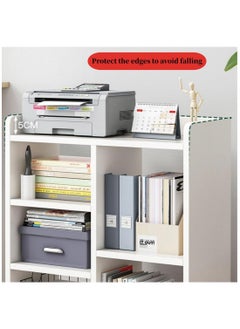 XiuWoo 4 Tier 5 Cube Moveable High-Capacity Free-Standing Wood Bookcase Racks, Floor-to-Ceiling Home Storage Cabinets, Multi-Layer Low Lattice Cabinets, Multipurpose Display Organizer Shelf with 360° Wheel  - Image 2