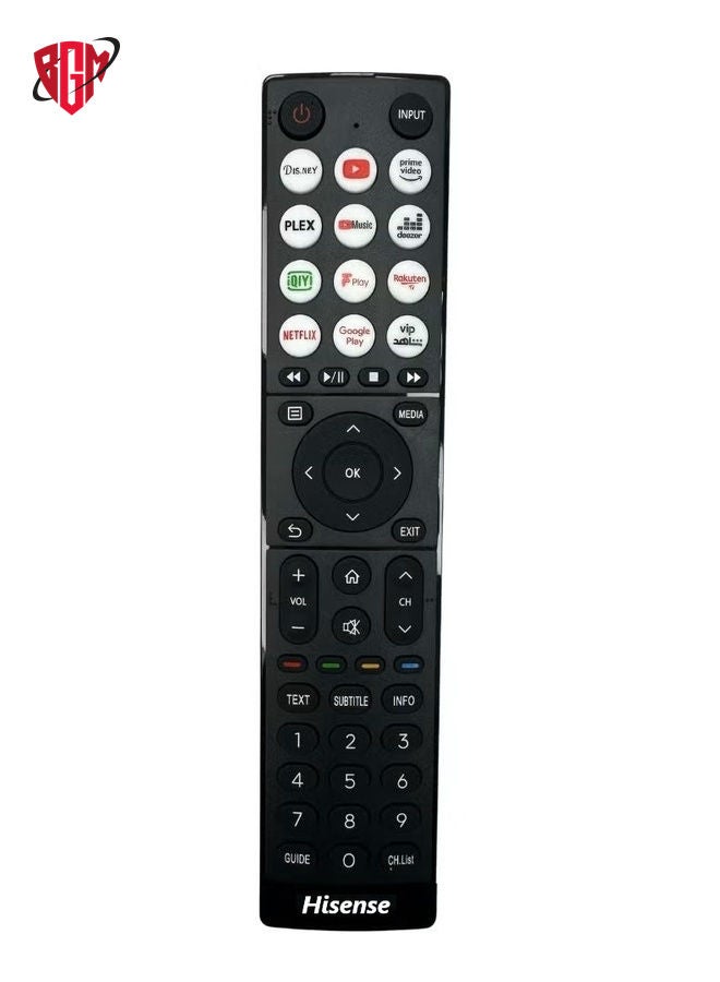 BGM EN2Q36H Hisense VIDAA 4K, HDTV, FHD, QLED, LCD, LED Smart TV Remote with 12 Smart Short Keys 