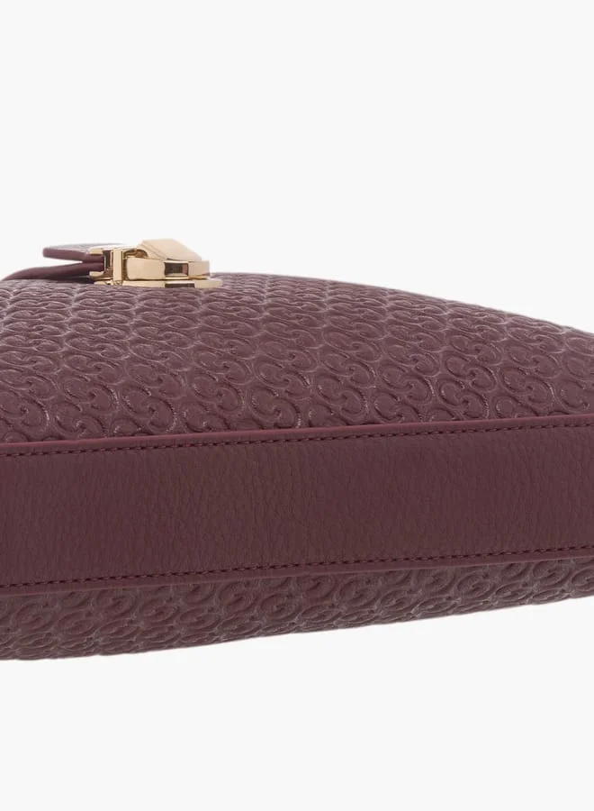 سيليست Women Monogram Embossed Crossbody Bag with Adjustable Strap