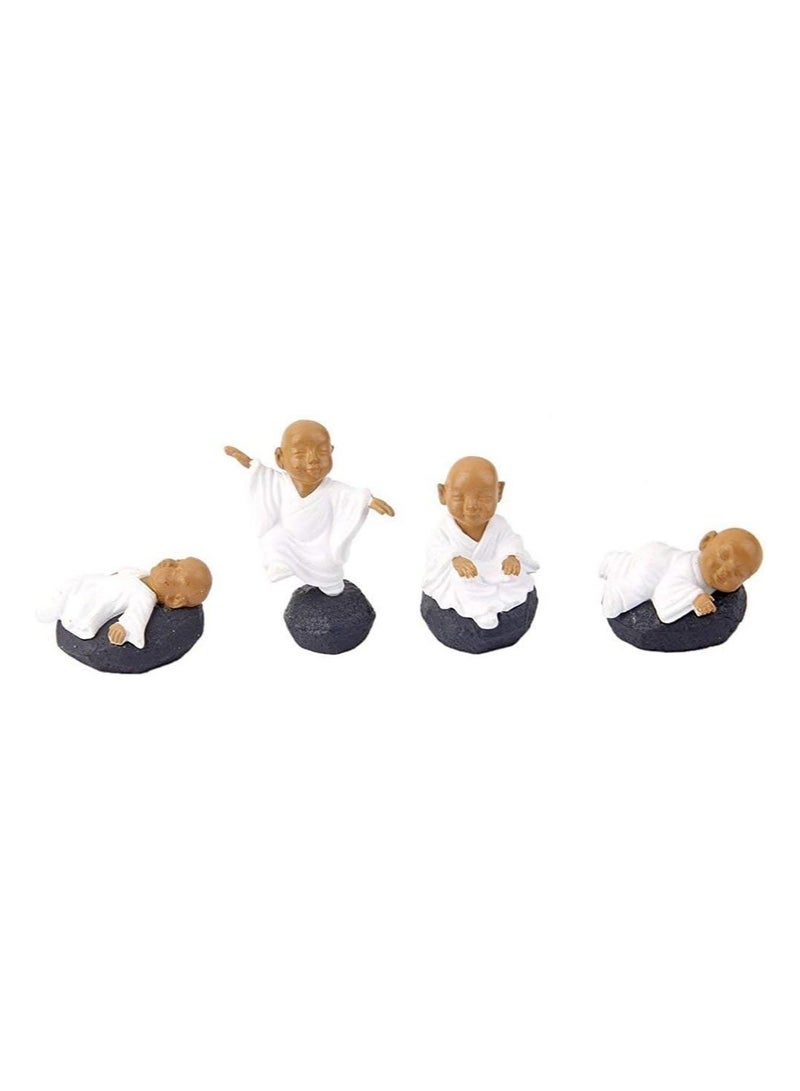 general Set of 12 Mini Monk Statues Sculpture Statues Car Display Decorations Decorative Miniature Fairy Garden Table Tabletop Decoration Indoor Outdoor - Image 4