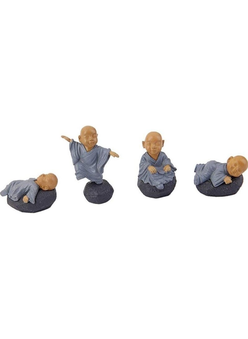 general Set of 12 Mini Monk Statues Sculpture Statues Car Display Decorations Decorative Miniature Fairy Garden Table Tabletop Decoration Indoor Outdoor - Image 5