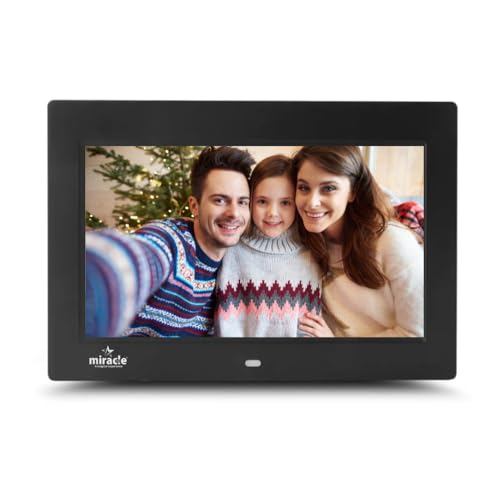Miracle Digital 10'' IPS Digital Photo Frame with SlideShow & High Def Screen,USB SD Card, Remote Photos,Video & Audio Support Built in 8GB Memory & 2GB RAM 180°Wide Angle Viewing - Image 1