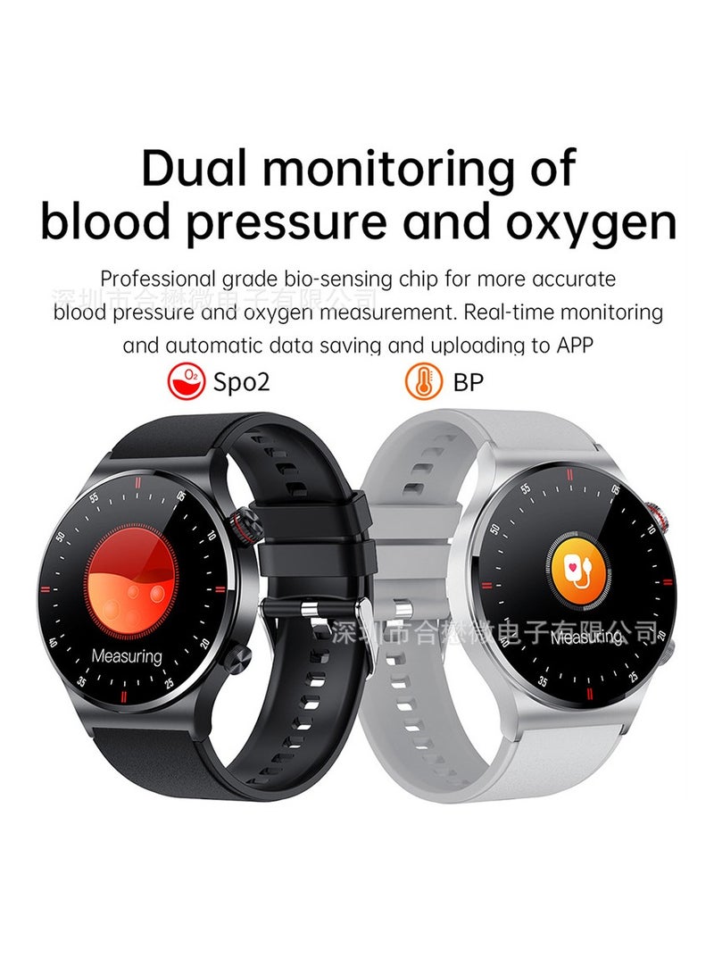 AROAQ Smart Watch, Waterproof Sport Activity Tracker Watch, Bluetooth Touch Screen Health Tracker Watch, Blood Pressure Oxygen Bluetooth Calling Wrist Watch, (Silver) - Image 2