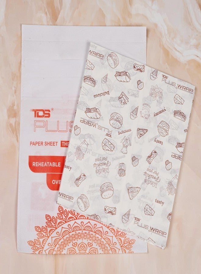 TDS PLUS WRAP 20 Sheets, Off-White Butter Paper for Food Wrapping, Packing, Rosting & Storage Biodegradable Parchment Roll Non-Stick Re-heatable Oven Safe Roll Foodsafe Packing & Serving Paper - Image 5