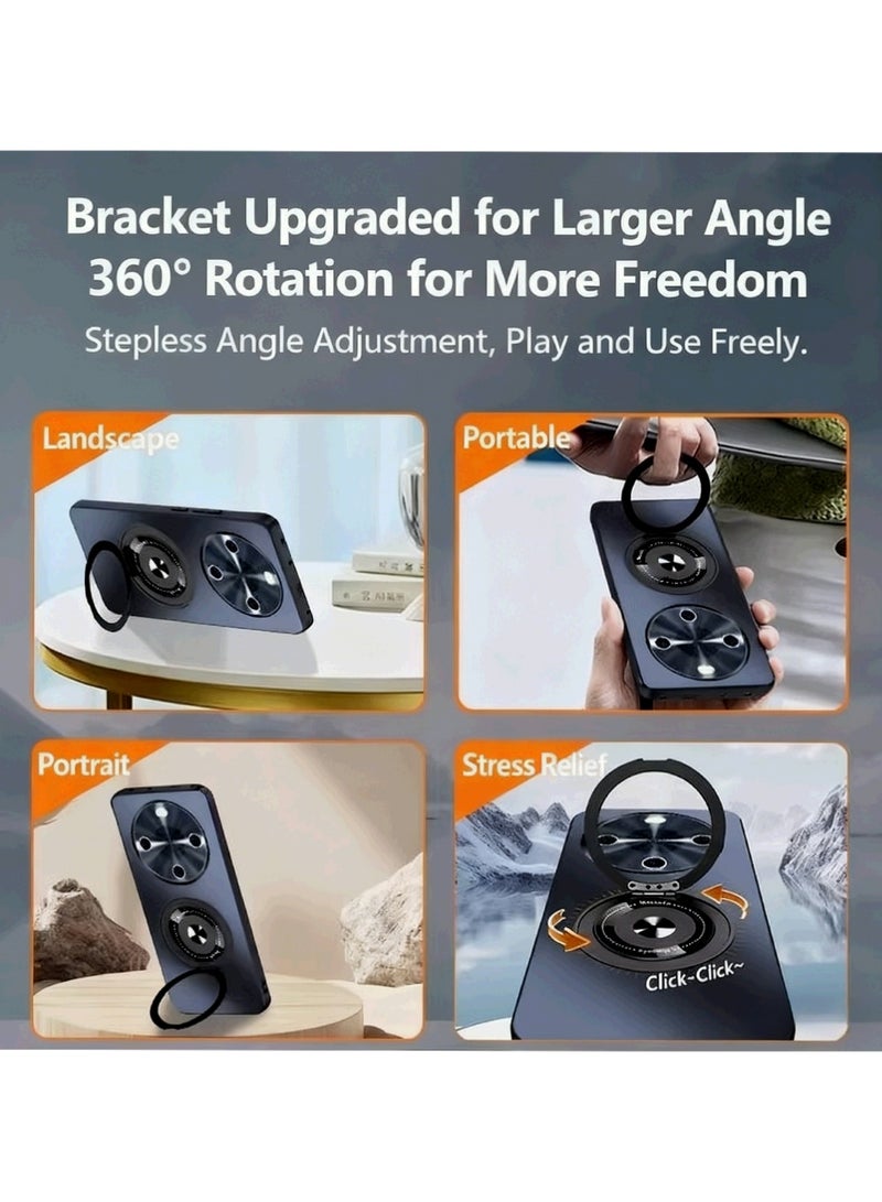 X-level Compatible with Honor x9d mobile phone case abrasive coating 360 ° rotating bracket with lens protection - Image 3