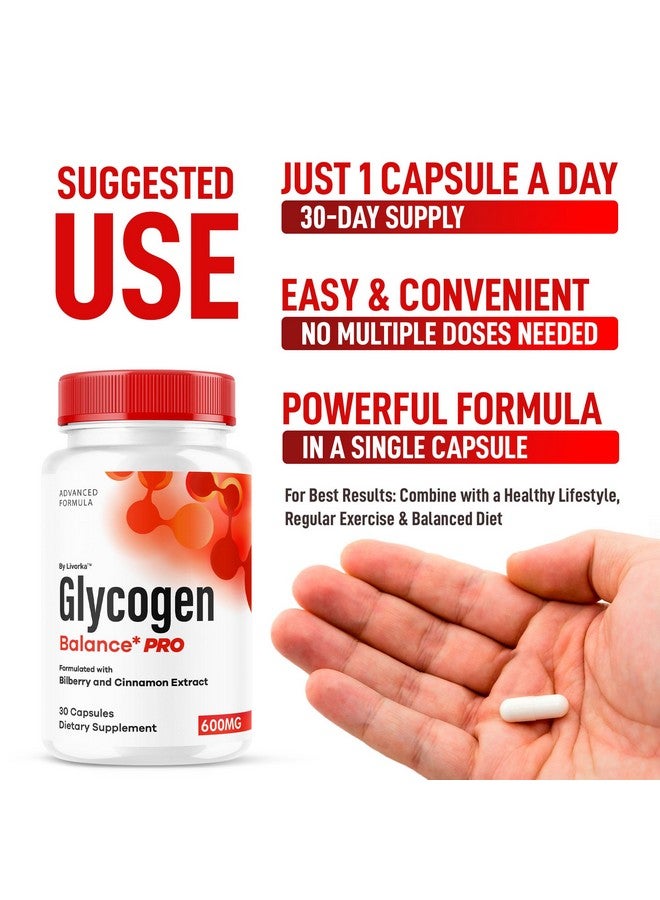 LIVORKA (2 Pack) Glycogen Balance Pro Capsules, Official GlycogenBalance Pro Premium Formula Supplement Pills, Advanced Vitamin Support Natural Formula for Wellness & Overall Health, 60 Capsules for 2 Months - Image 4