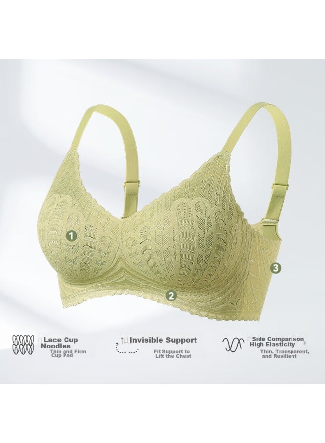 MIIOW Maoren Women's Underwear, Spring And Summer Thin Bra, Seamless Bra, Side Support, Wireless, Push-up Brassiere - Image 4