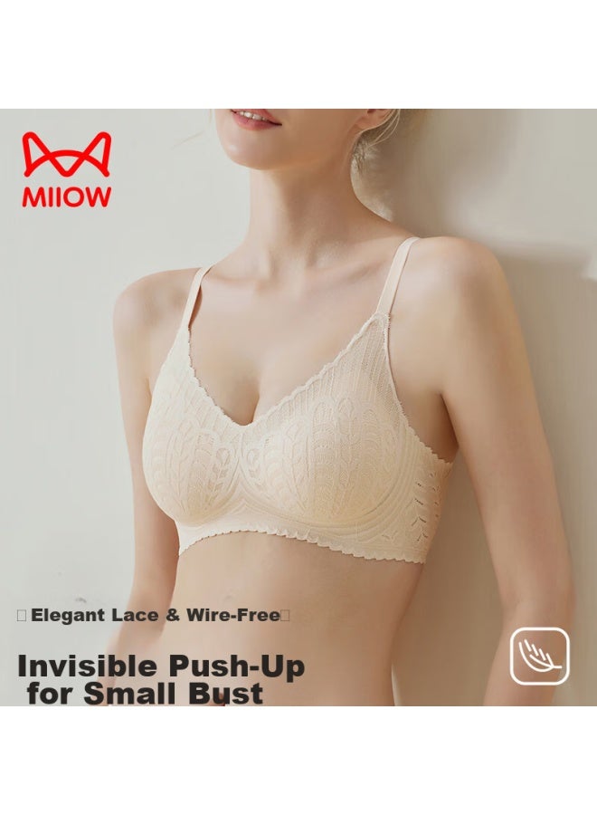 MIIOW Maoren Women's Underwear, Spring And Summer Thin Bra, Seamless Bra, Side Support, Wireless, Push-up Brassiere - Image 3