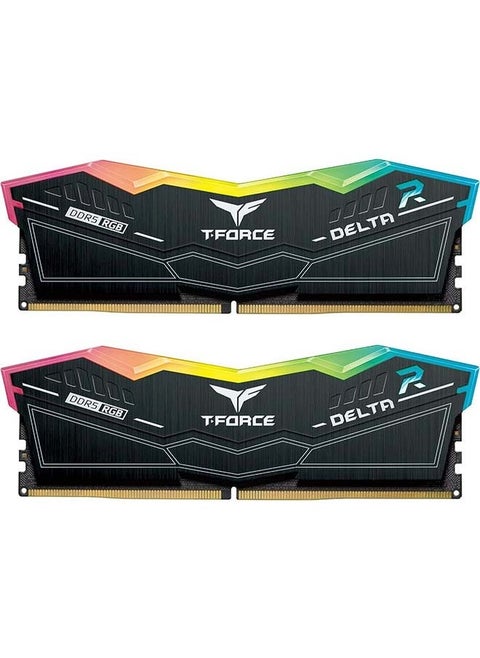 T-Force Delta RGB DDR5 Ram 32GB (2x16GB) 6000MHz PC5-48000 CL38 Intel XMP 3.0 & AMD Expo Compatible Desktop Memory Module Ram Black FF3D532G6000HC38ADC01