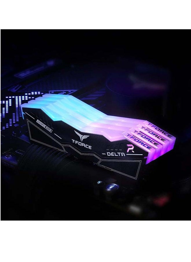 TeamGroup T-Force Delta RGB DDR5 Ram 32GB (2x16GB) 6000MHz PC5-48000 CL38 Intel XMP 3.0 & AMD Expo Compatible Desktop Memory Module Ram Black FF3D532G6000HC38ADC01  - Image 2
