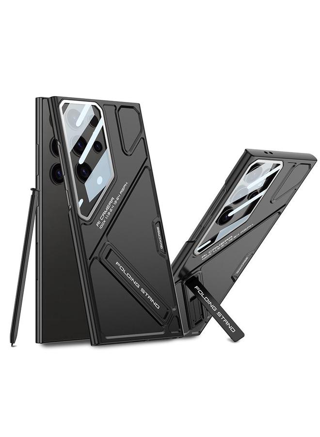 The Bros Case For Samsung Galaxy S23 Ultra 5G Mech Style Ultra-thin Folding Holder Phone Case, Not Included Pen
